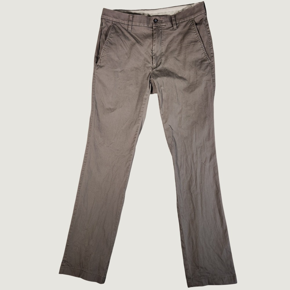 Cole Haan Pants Mens 30x32 Grand.OS Chino Gray Brown Stretch EUC